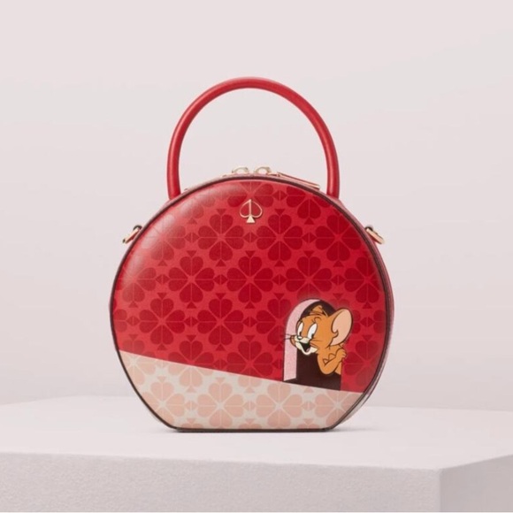 kate spade Handbags - NWOT Kate Spade x Tom and Jerry Collab Red Pink Canteen
Crossbody Top Handle Bag